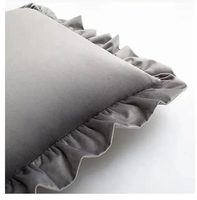 Калъфка за възглавница със смес от памук 40x40 cm Ruffled – Mila Home
