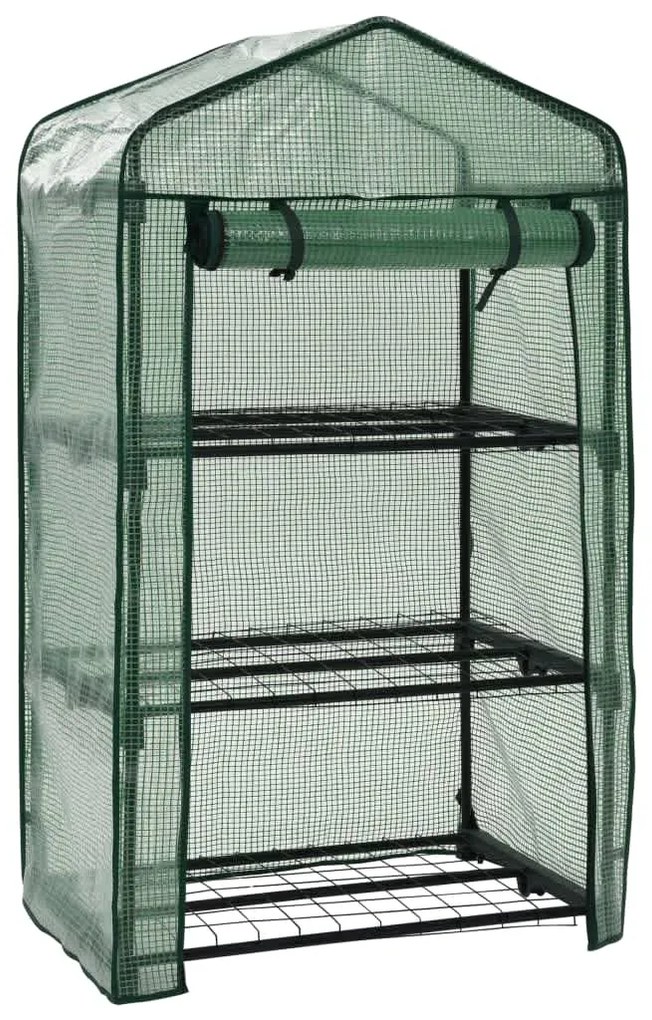 46917 vidaXL 3-етажна мини оранжерия, 69x49x125 см