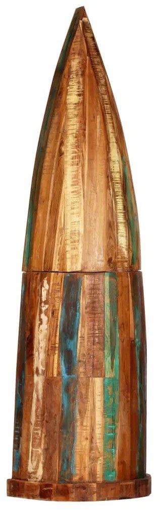 247879 vidaXL Стойка за вино, 50x40x180 см, регенерирано дърво масив