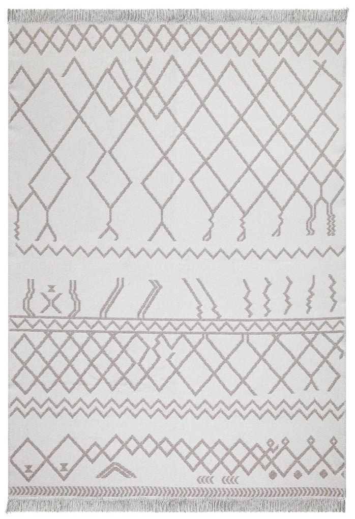 Килим за антре (80 x 300) 23001A - Бяло, Бежово Бяло
Бежово