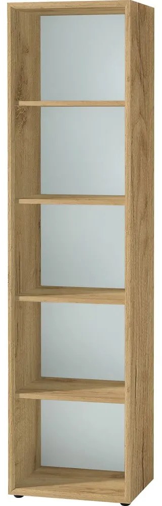 Дъбов шкаф за книги в естествен цвят 50x196 cm Monteria - Germania