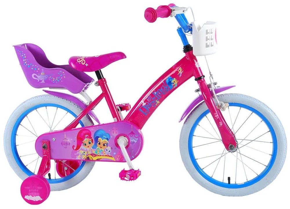 E&L cycles - Велосипед с родителски контрол и помощни колела - Shimmer&Shine 16 инча