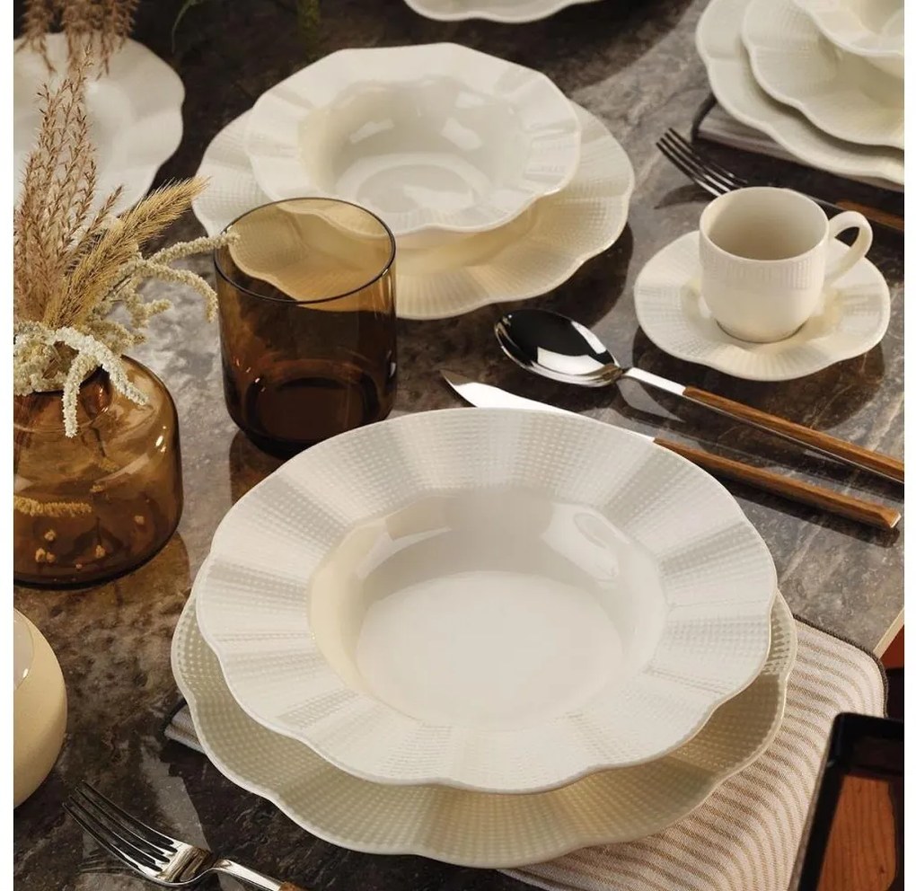 Сервиз за хранене 26 части бял/порцелан