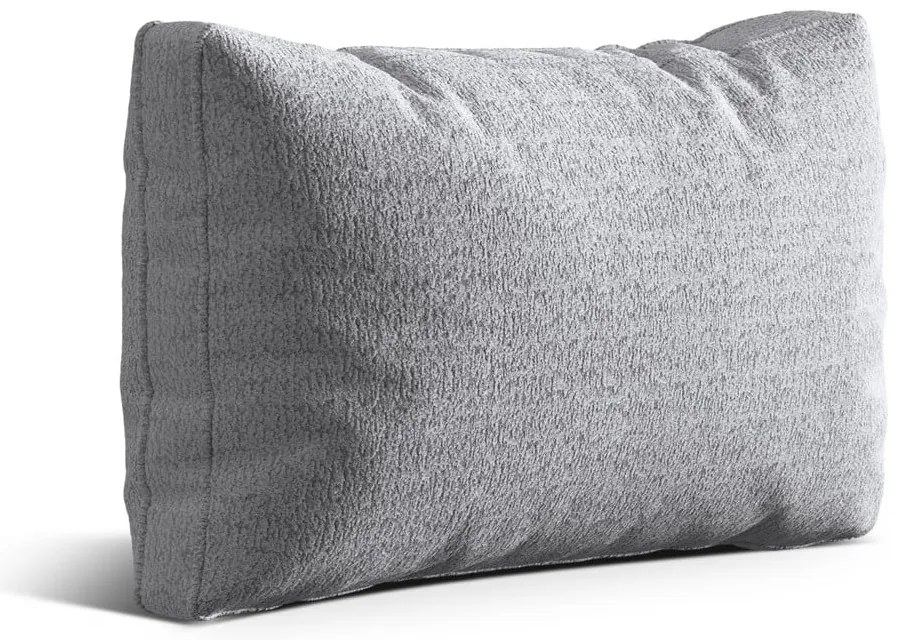 Светлосива възглавница за диван от прежда с примки от букле Kemi – Cosmopolitan Design