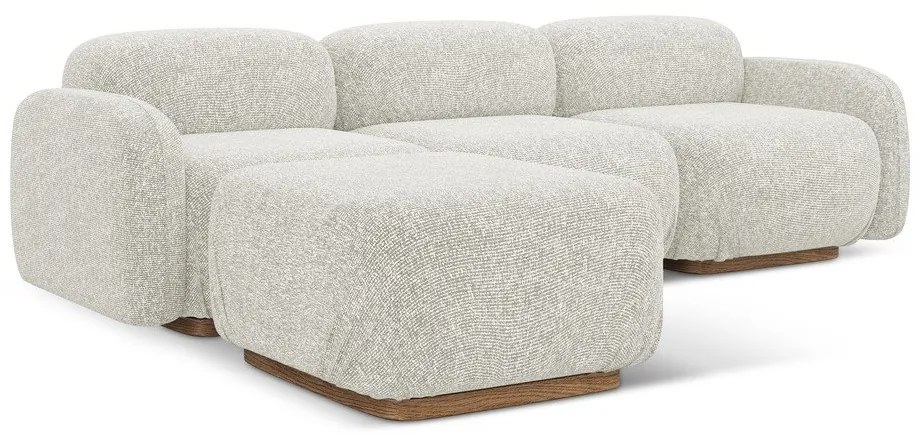 Кремав модулен ъглов диван (променлив) Ailani – Makamii