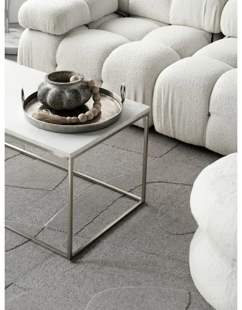 Сив вълнен килим 200x300 cm Morphic Botanica – Agnella