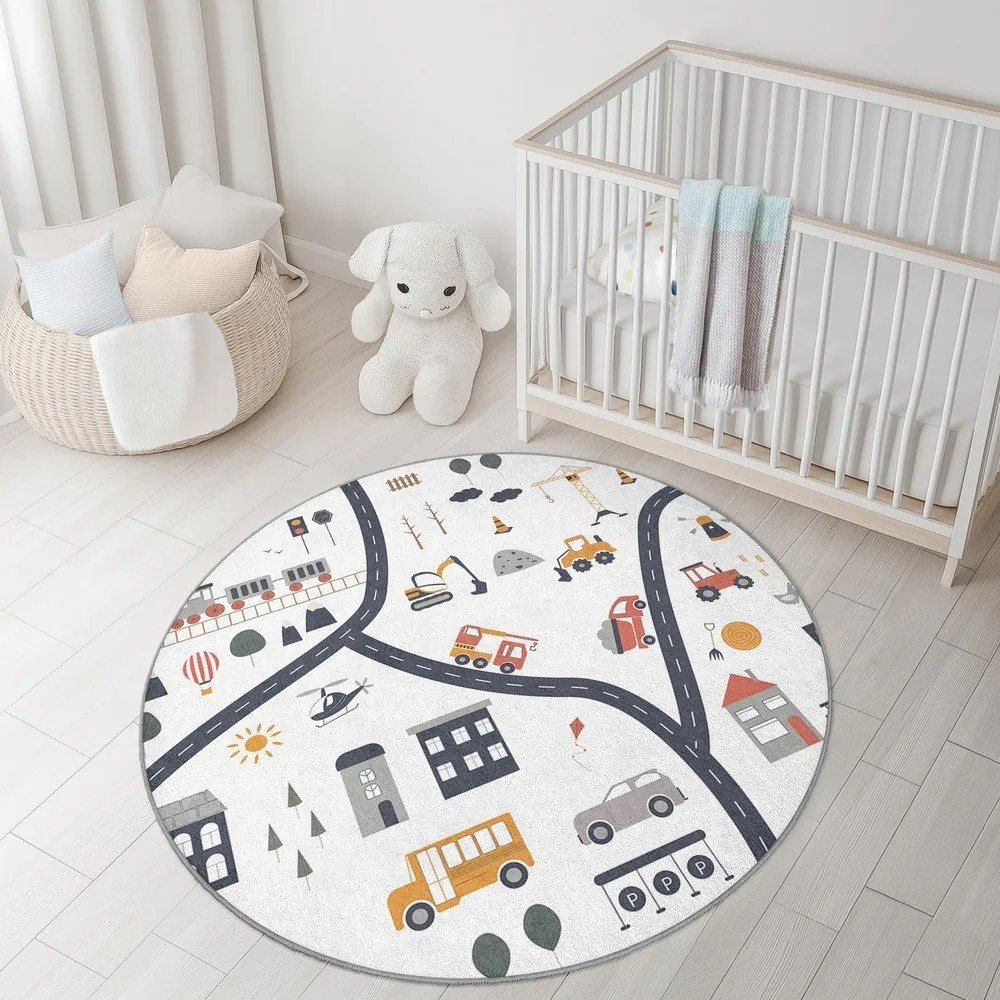 Детско килимче за игра подходящо за пране ø120 cm World Around Me – Mila Home