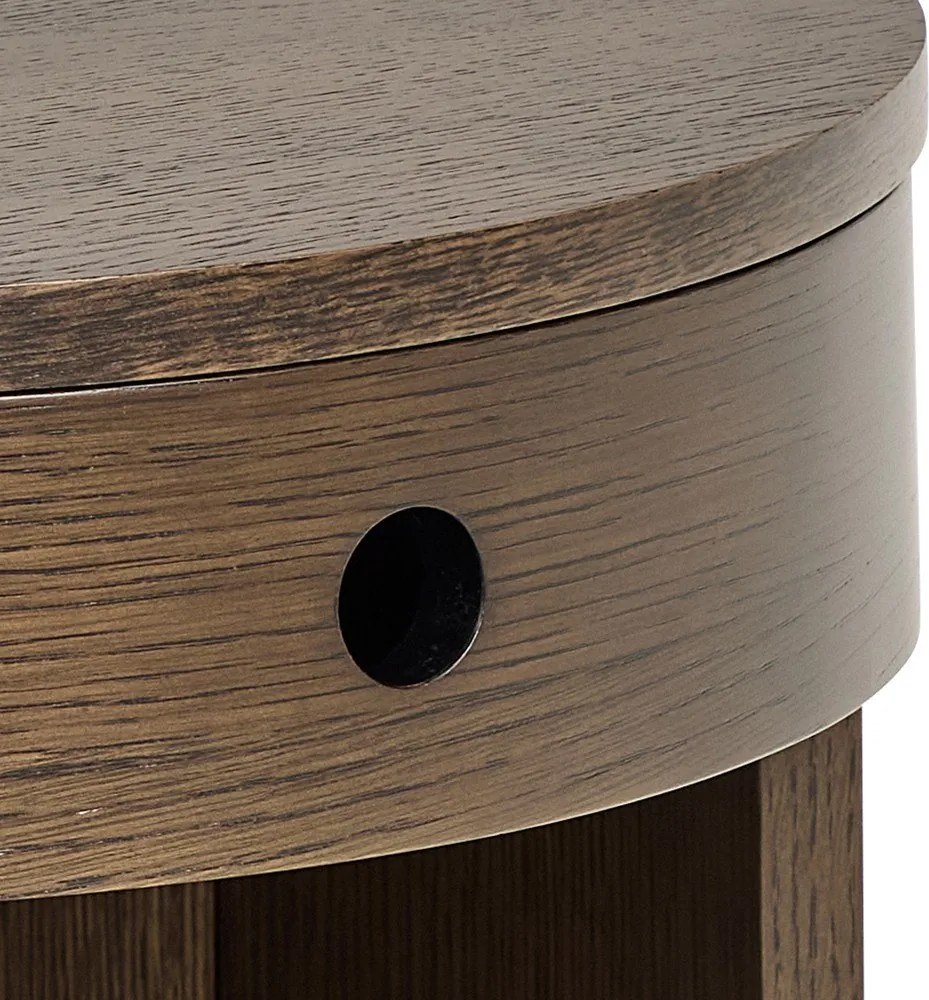 Нощно шкафче от декор от дъб в тъмно естествен цвят Paron – Actona