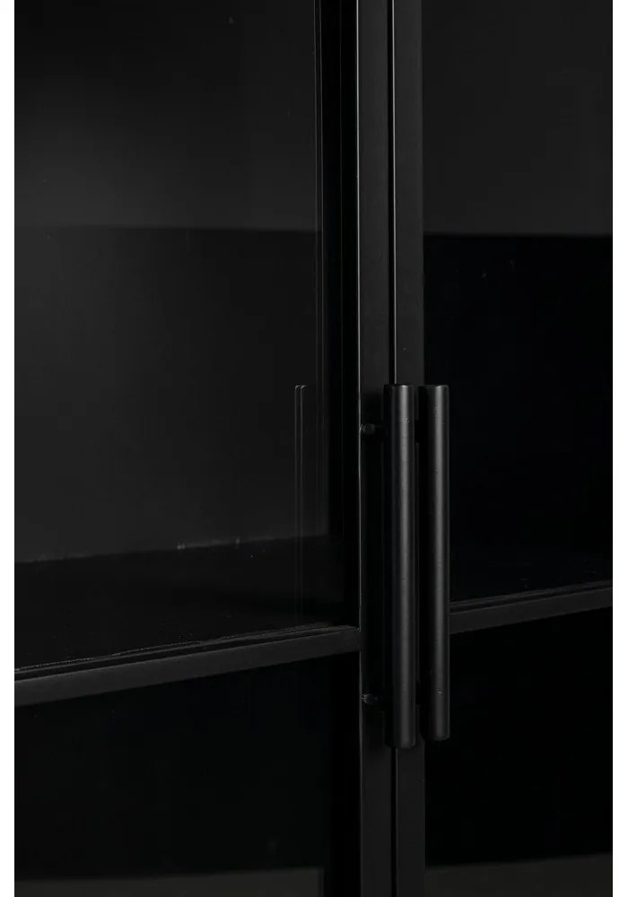 Черен метален шкаф 65x105 cm Ferre - White Label