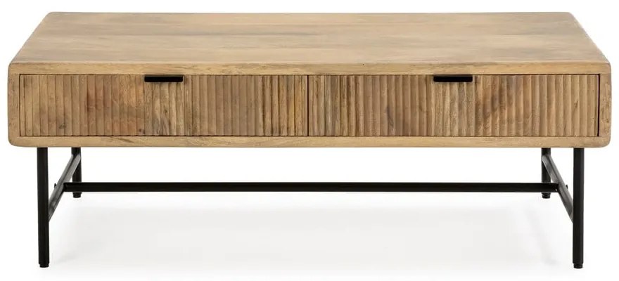 Масичка за кафе от масивно манго в естествен цвят 60x120 cm Mundra – MOME