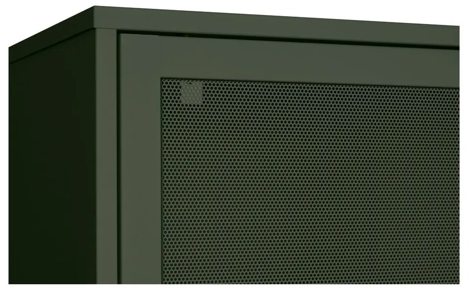 Тъмнозелено метално шкафче с плъзгащи се врати 90x180x40 cm Veep – Unique Furniture