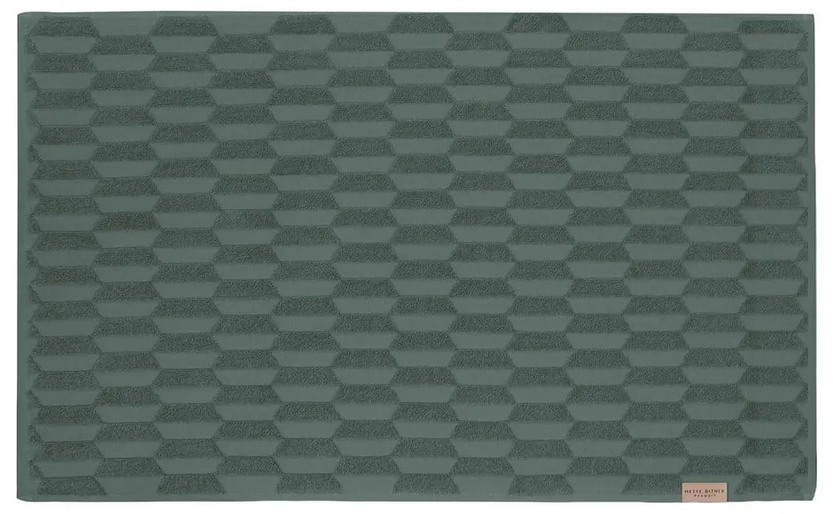 Тъмнозелена постелка за баня 50x80 cm Geo - Mette Ditmer Denmark