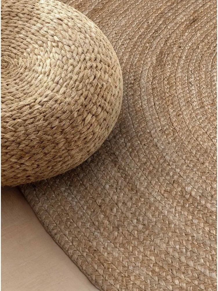 Двустранен ръчно изработен ютен килим в тъмно естествен цвят 160x230 cm Braided – Hanse Home