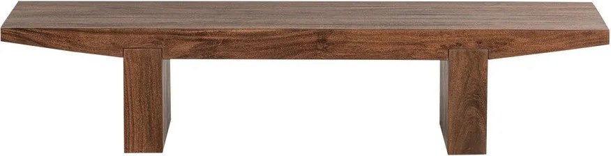 Масичка за кафе от масивна акация в тъмно естествен цвят 48x152 cm Eron – WOOOD