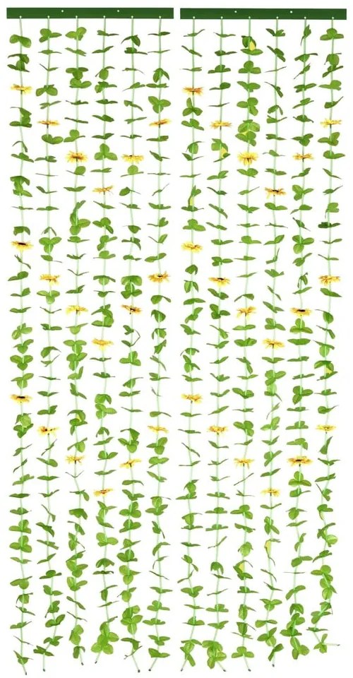 Жълто-зелено перде за врата 90x190 cm Sunflowers – Maximex