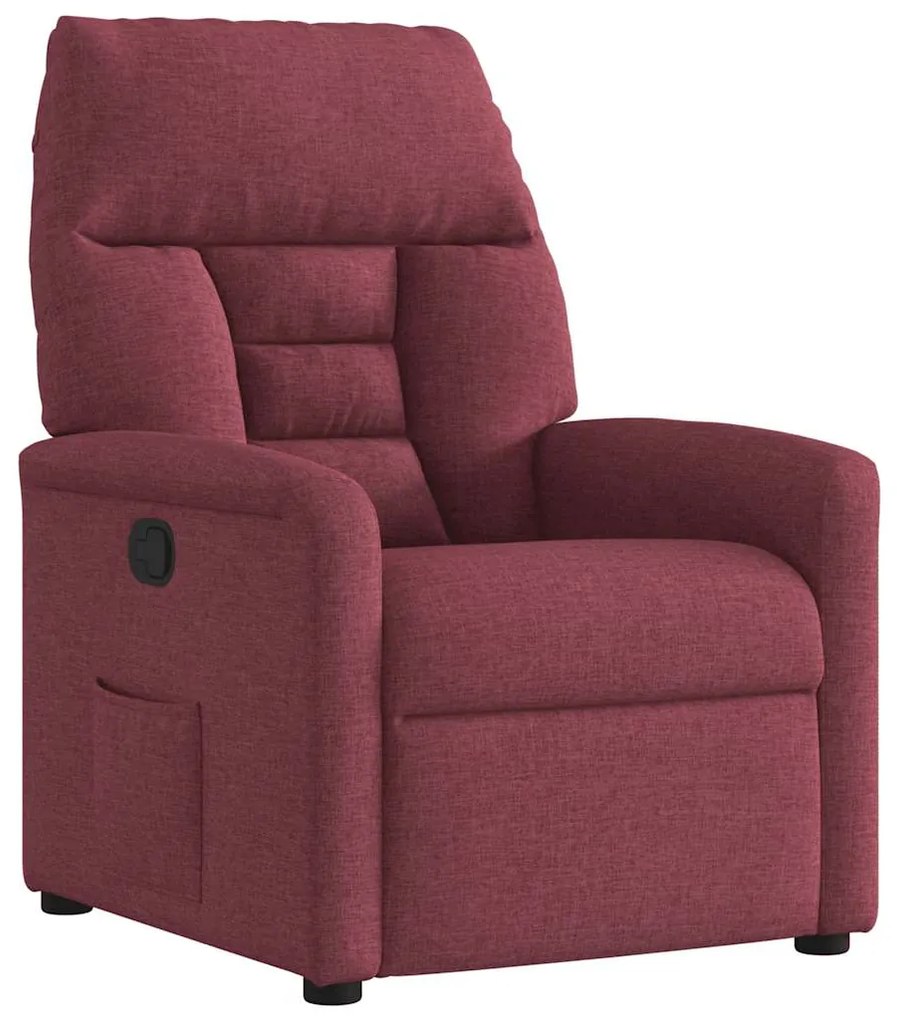 4015545 vidaXL Стол реклайнер, виненочервен, текстил