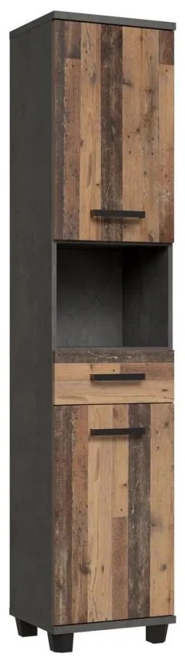 Шкаф за баня VENOM антрацит/кафяв