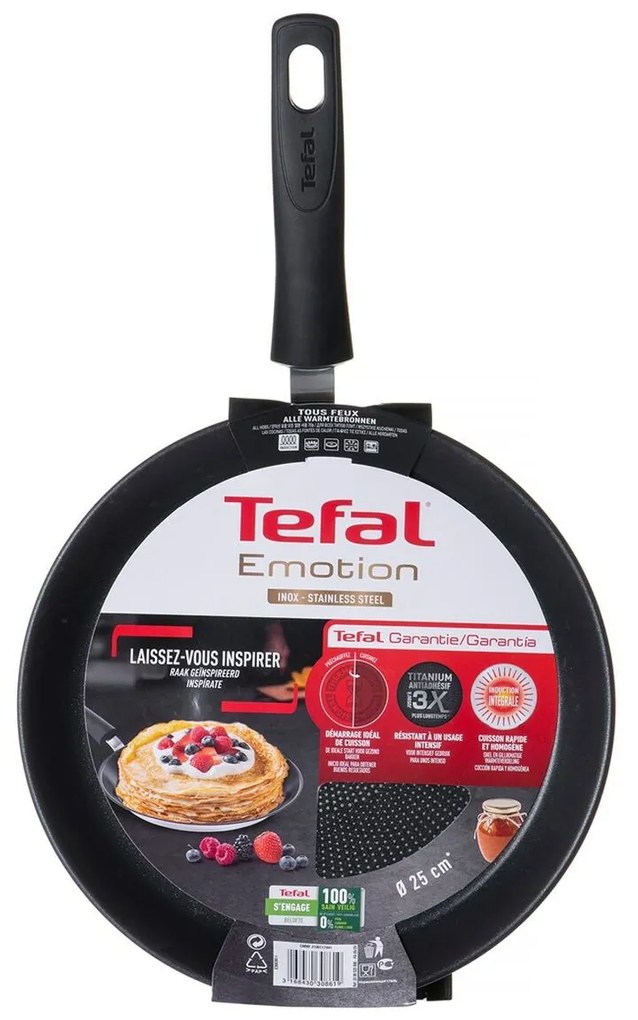 Тиган за Палачинки Tefal E3003804 Черен Неръждаема стомана Алуминий Ø 25 cm