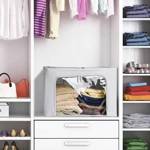 Комплект от 2 кутии за съхранение Ruhhy, с прозрачен прозорец, 40x30x20см