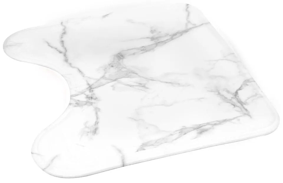 Бяло-сив килим за баня WC 45x45 cm Marbre – douceur d'intérieur