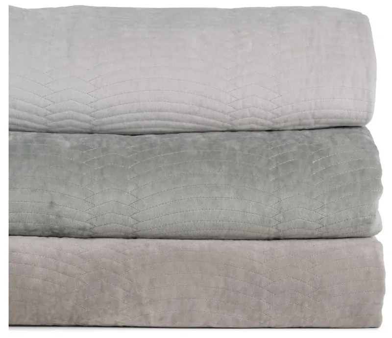 Сиво-зелено капитонирано покривало за легло 180x260 cm – Ixia