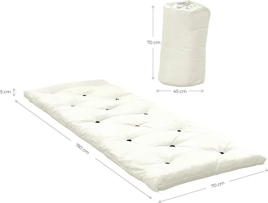 Много мек матрак футон в тухлен цвят 70x190 cm Bed In A Bag – Karup Design