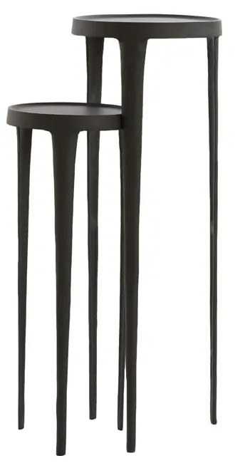 Метални кръгли странични масички в комплект от 2 бр. ø 35 cm Tobias – Light &amp; Living