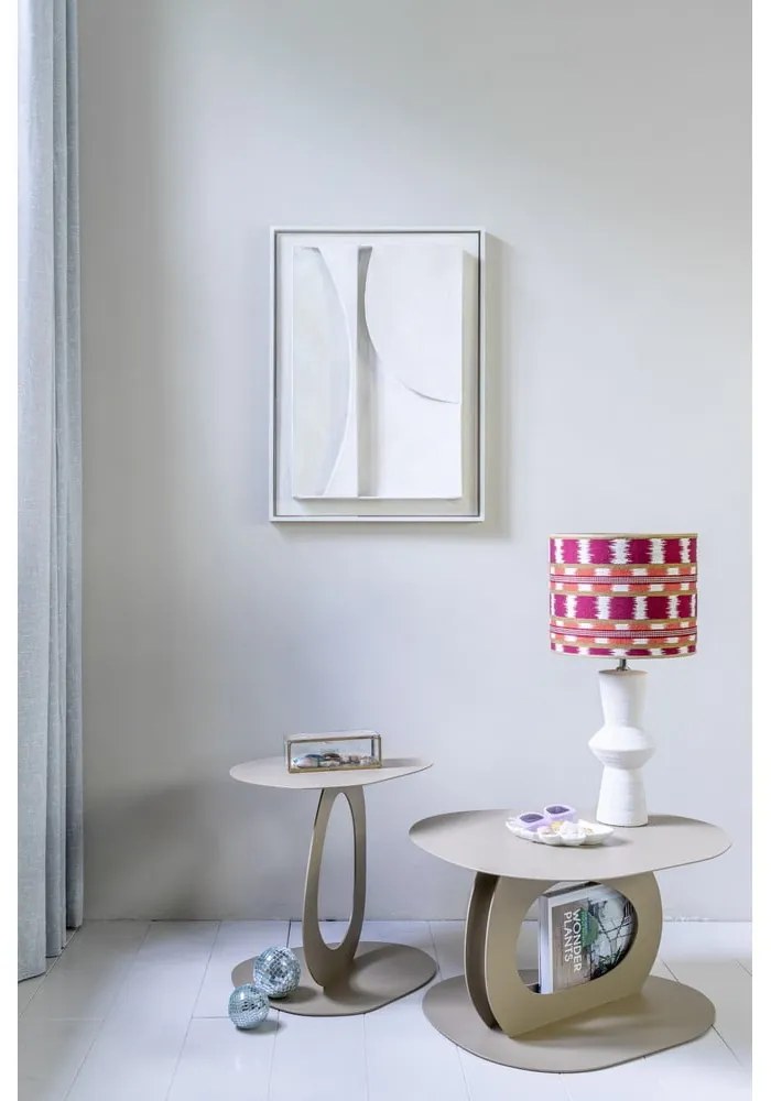 Бежова метална масичка за кафе 55x66 cm Tonda – Spinder Design