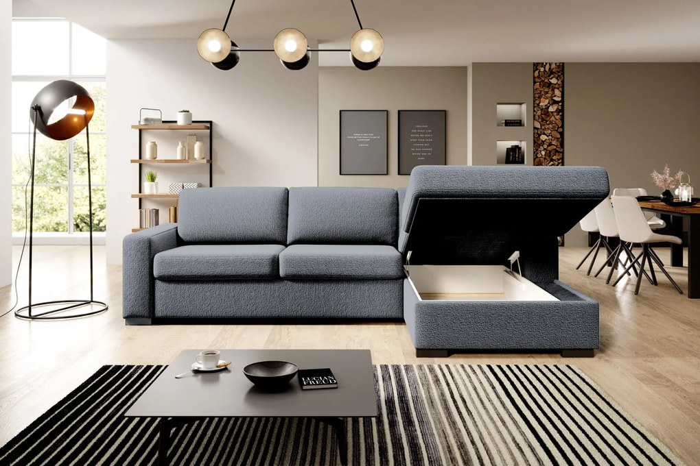 Ъглов Диван Орхидея-Сиво-Ляв