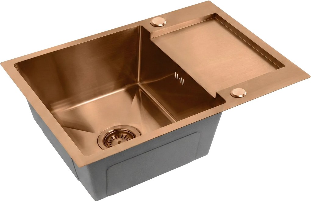 Стоманена мивка Paul BRUSH COPPER