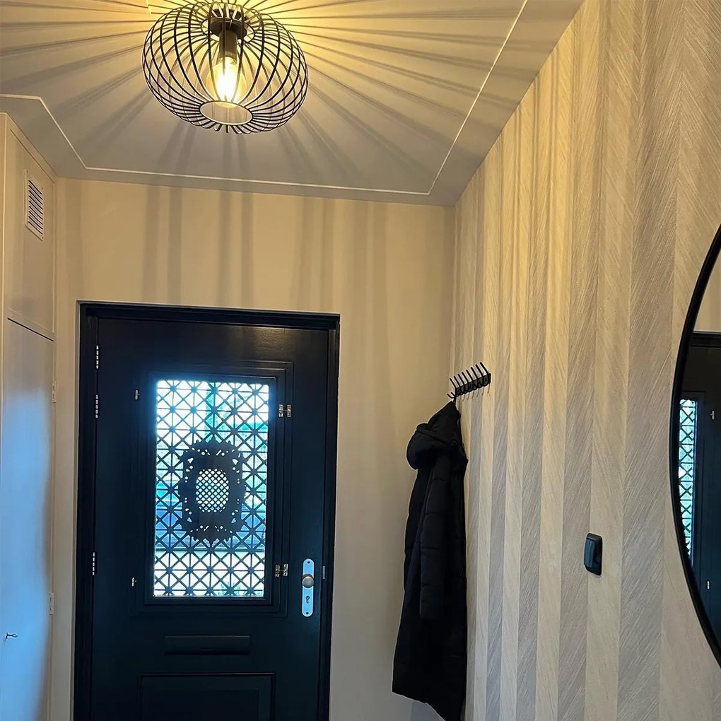 Дизайнерски таванна лампа черна 39 см - Johanna