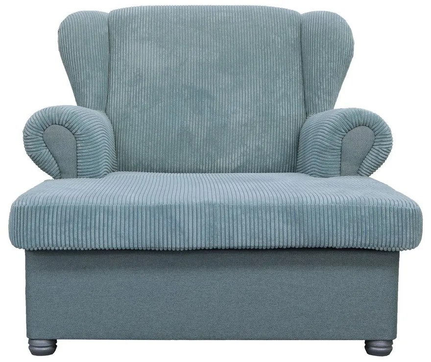 Сиво-синьо кресло от рипсено кадифе Lord – Ropez