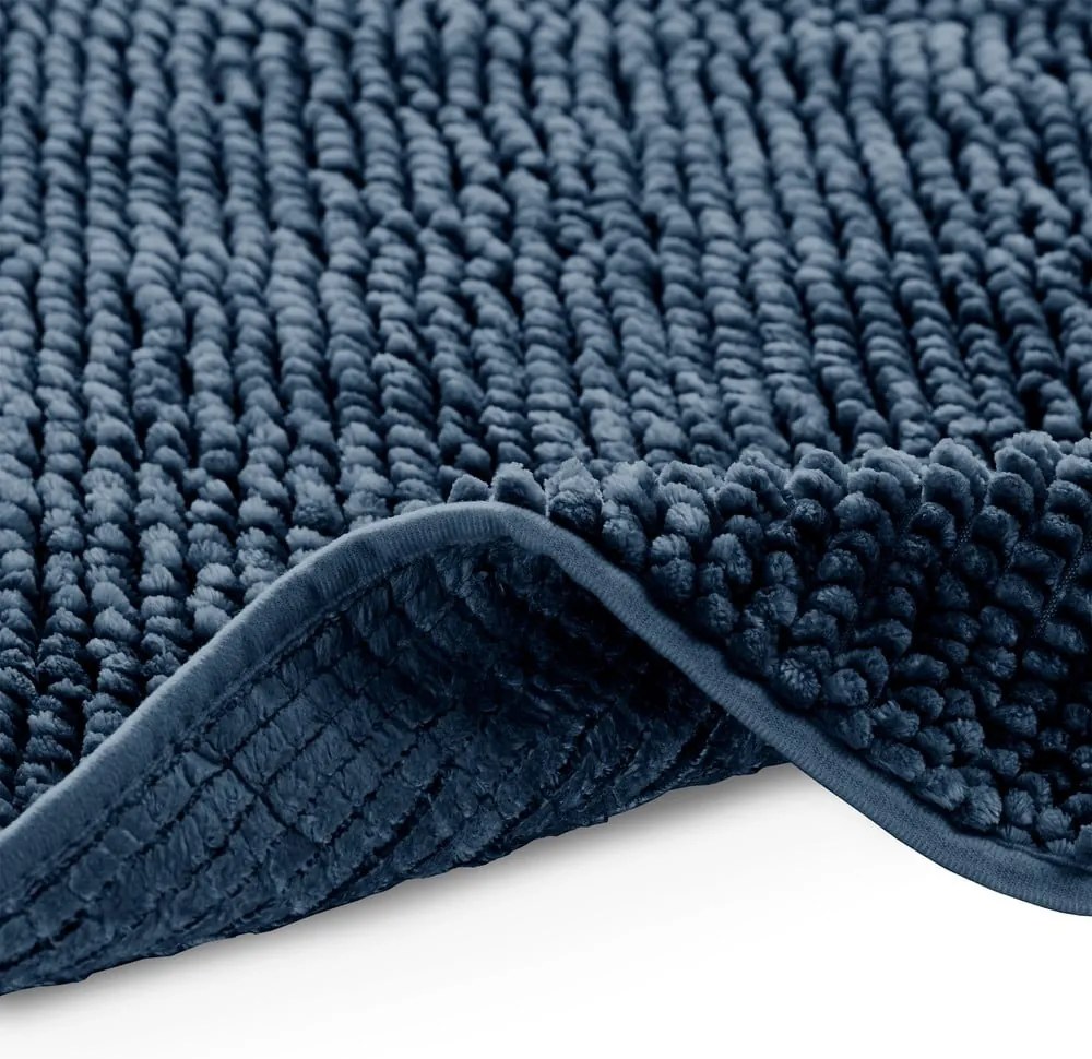 Тъмносин килим за баня 60x90 cm Bati – Restilo