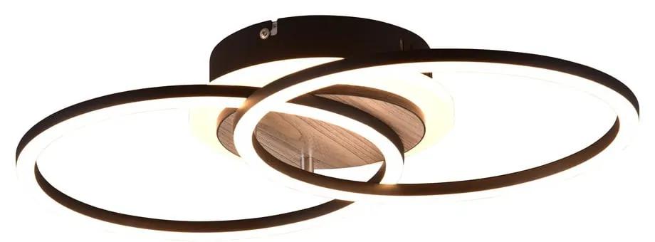 Черно-кафяво LED осветително тяло за таван с възможност за димиране 28x46 cm Giro - Trio