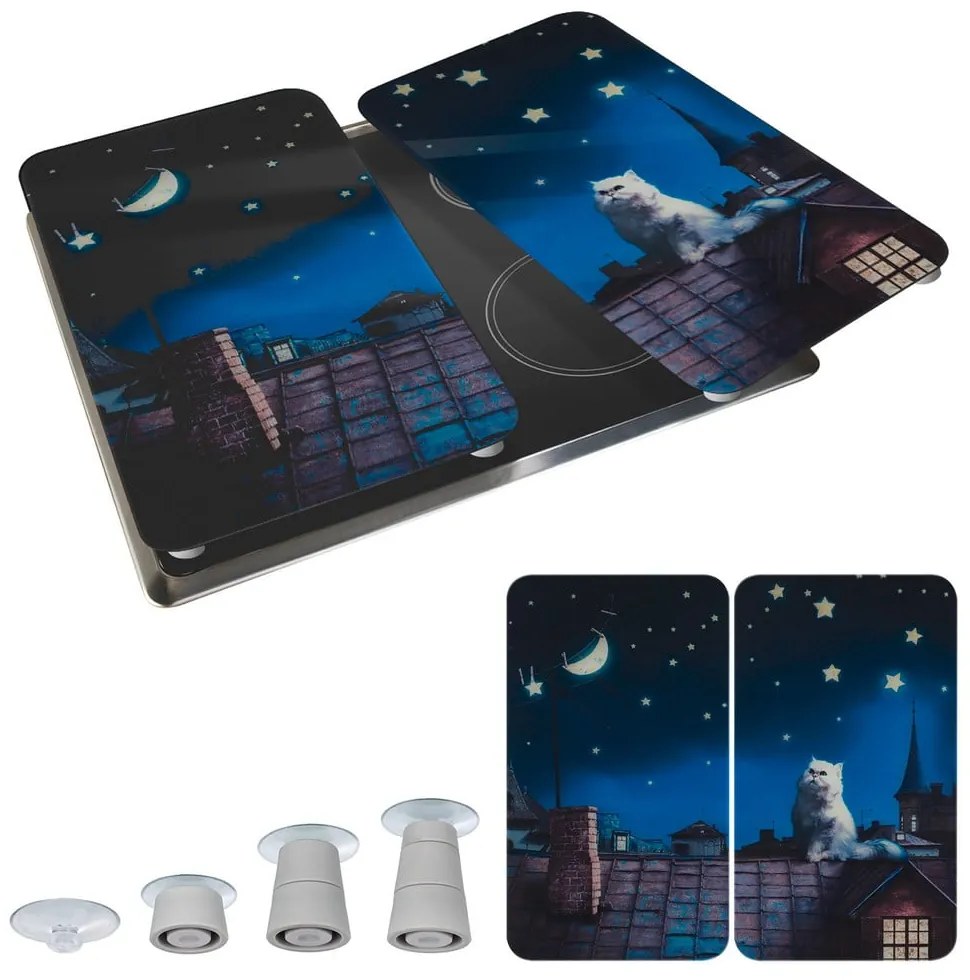 Капаци за печка в комплект от 2 броя от закалено стъкло 30x52 cm - Maximex