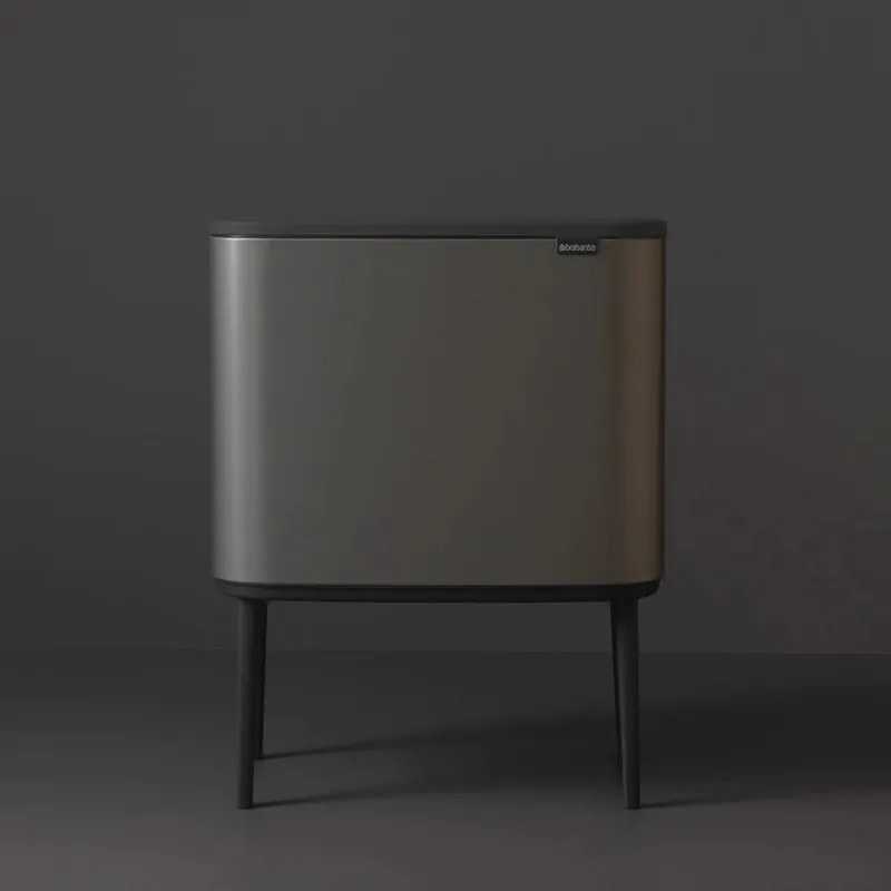 Кош за боклук Brabantia Bo Touch 651105, 36 л, Плавно и безшумно отваряне, Голям отвор, Сив