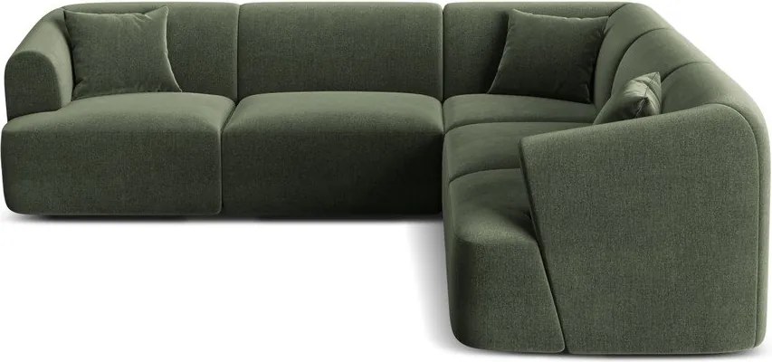 Зелен кадифен ъглов диван Campi – Cosmopolitan Design