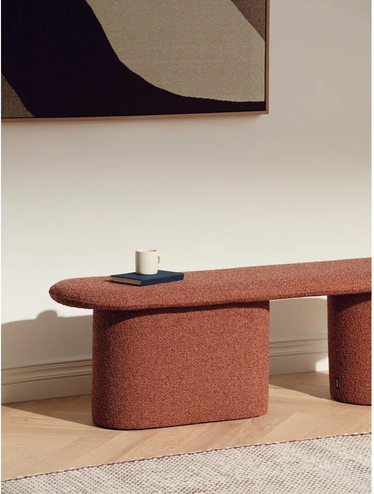 Подплатена пейка от прежда с примки от букле в тухлен цвят Rull – noo.ma