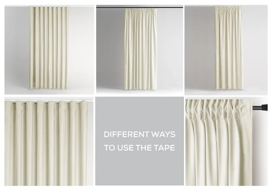 Кремаво dimout перде 140x270 cm Pleat – Restilo