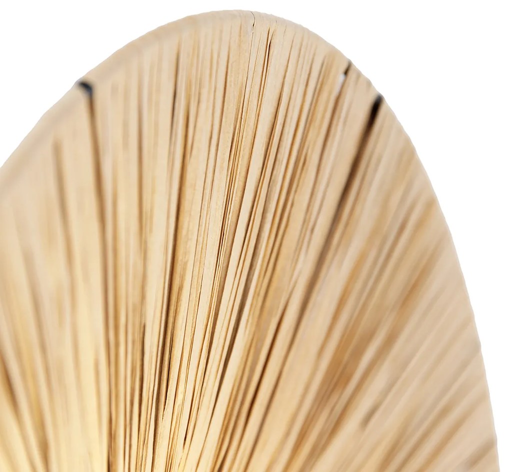 Ръстична стенна лампа черна с въже 45 см - Leia