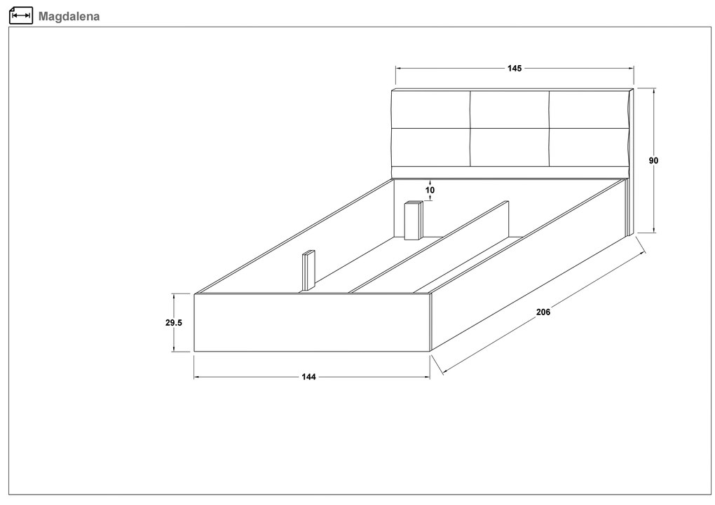 Спалня + матрак 140/200 Магдалена + матрак