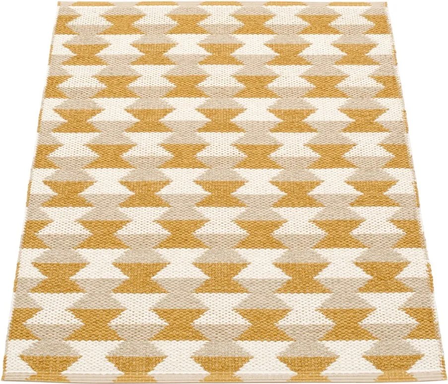 Килим за открито и закрито в цвят жълта охра 70x100 cm Dana Ochre – Pappelina