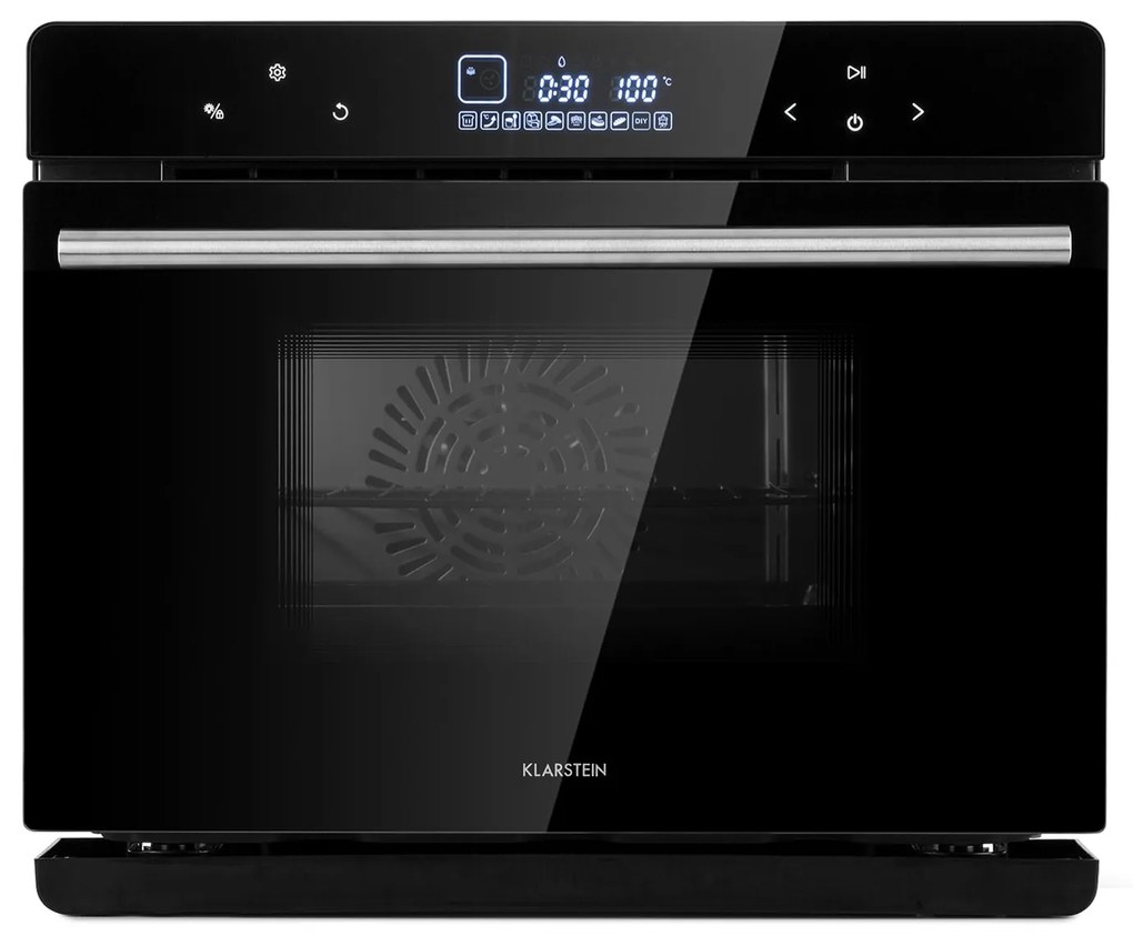 Klarstein MasterFresh парна фурна 230°C 24 л сензорно управление черна