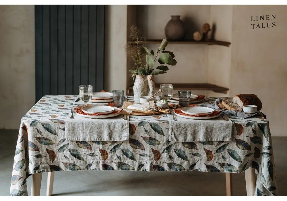 Ленена покривка за маса 140x140 cm Golden Fall – Linen Tales