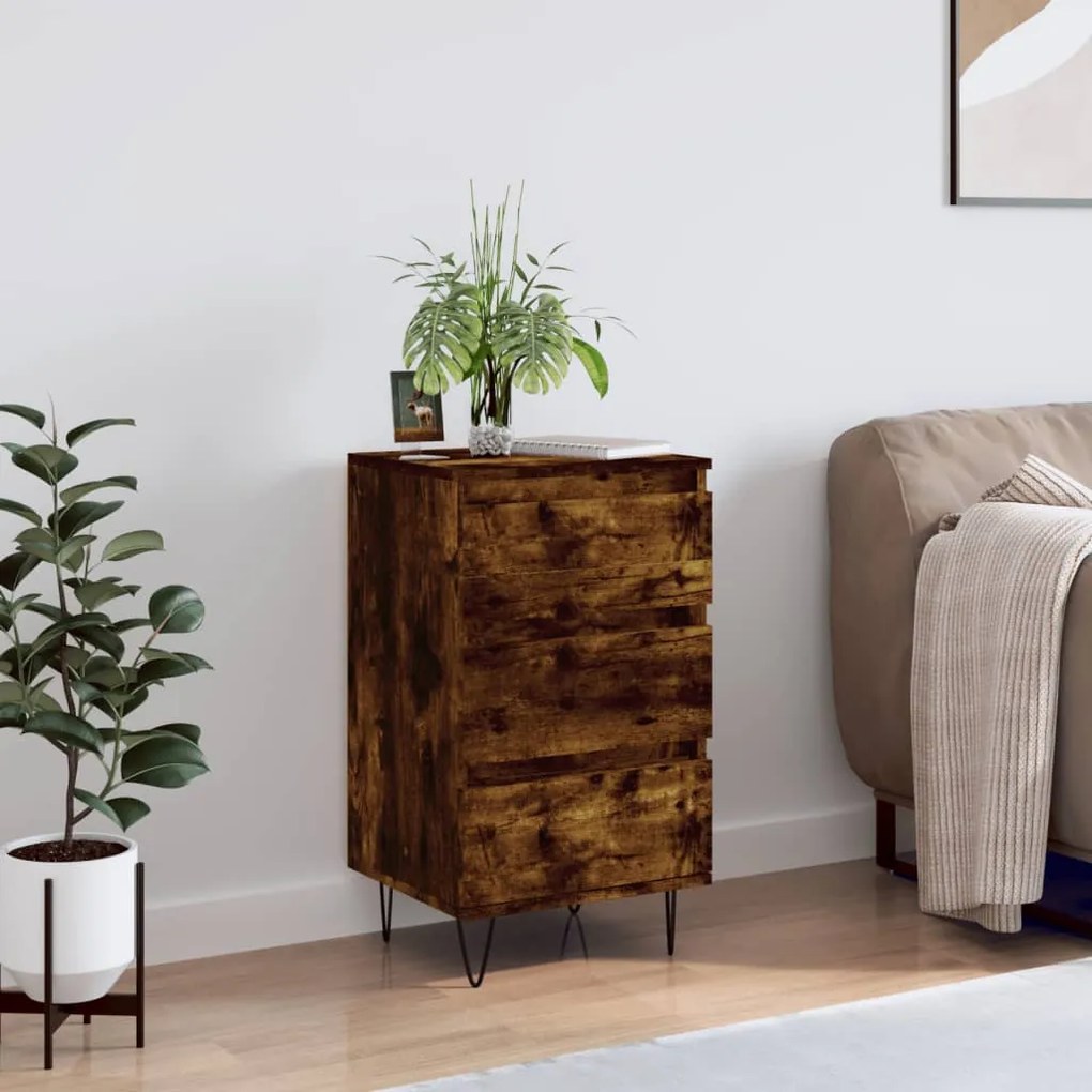 Sonata H Бюфет опушен дъб 40x35x70 см инженерно дърво