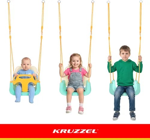 Растяща бебешка люлка 3в1 на въжета - за на закрито и в градината Син