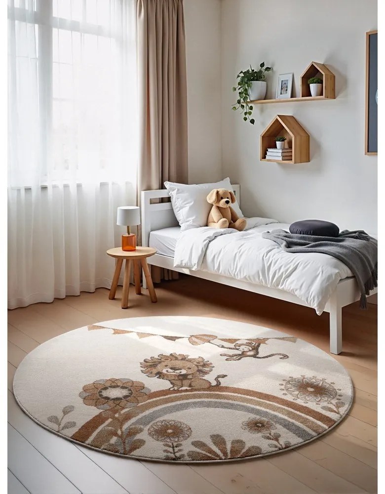 Кремав детски килим ø160 cm Roar like a Lion – Villeroy&amp;Boch