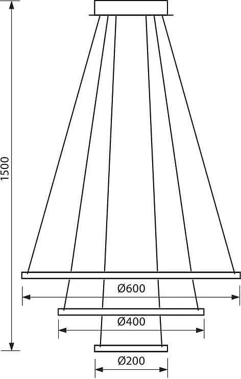 Полилей CITY LED, бял, 58W, 4000K