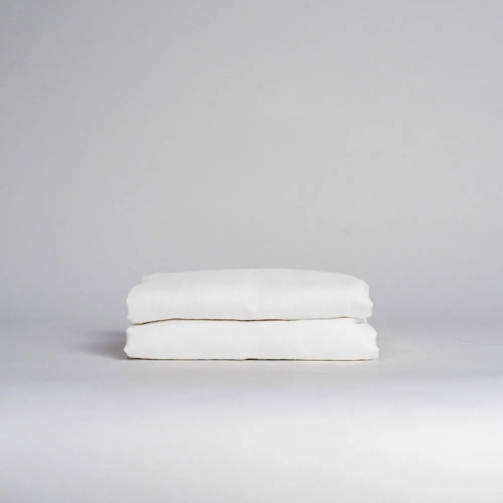 Бял чаршаф със смес от лен 230x270 cm – Linen Tales