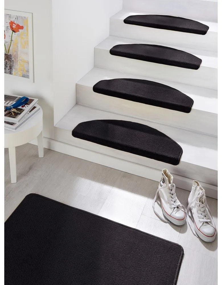 Комплект от 15 черни стъпала за стълби, 23 x 65 cm Fancy - Hanse Home